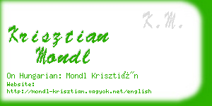 krisztian mondl business card